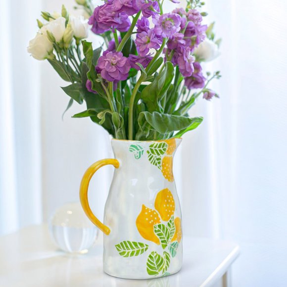 Fresh Vintage Style Lemon 48oz Stoneware Jug - Picture 1 of 6